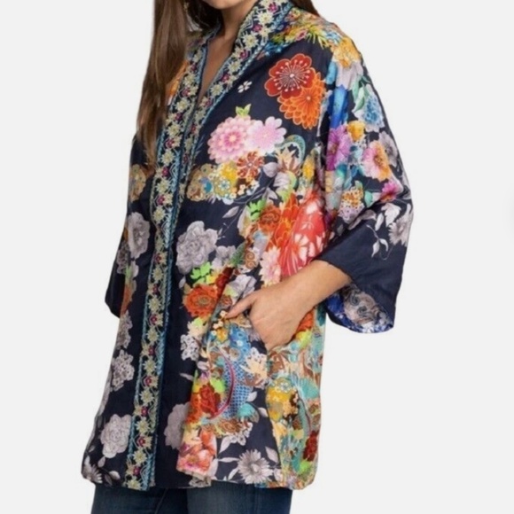 NWT JOHNNY WAS Silk REVERSIBLE Narniay Kimono KIMONO SIZE XL - Picture 9 of 13